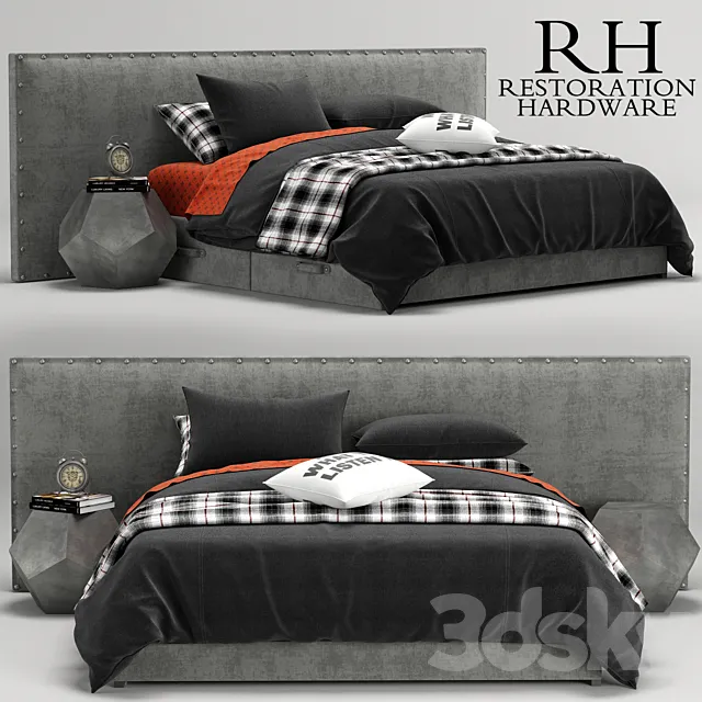 Axel Wide Storage bed. RH Teen 3DModel