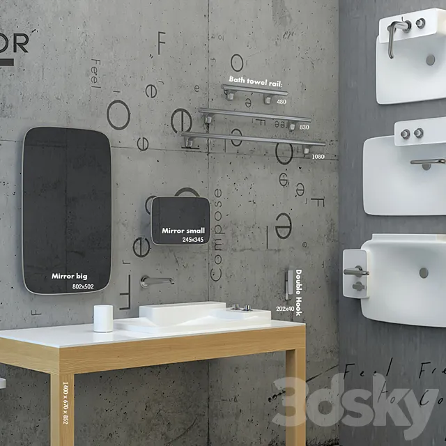 Axor _ Bouroullec Wash basins 3DModel