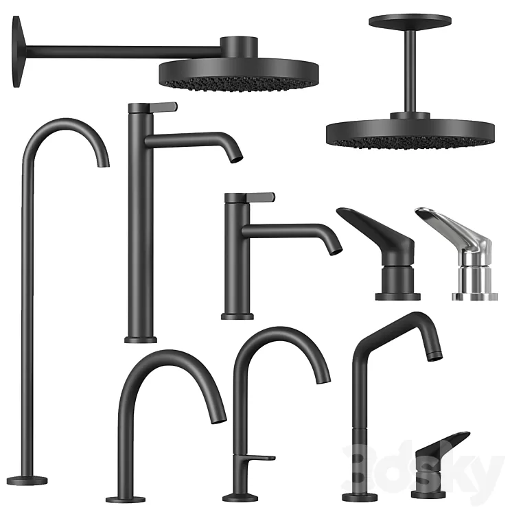 Axor faucets and showers set 1 3D Model Free