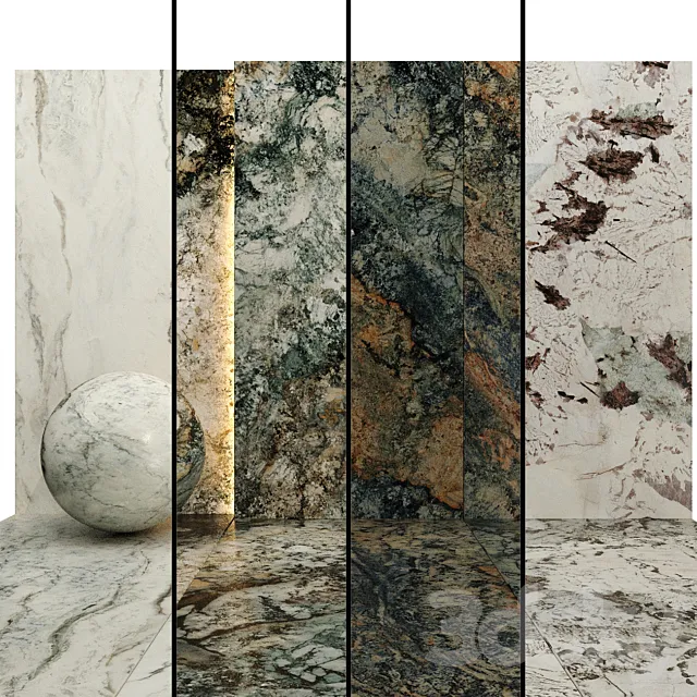 AY Slab Marble Set 014 3D Model