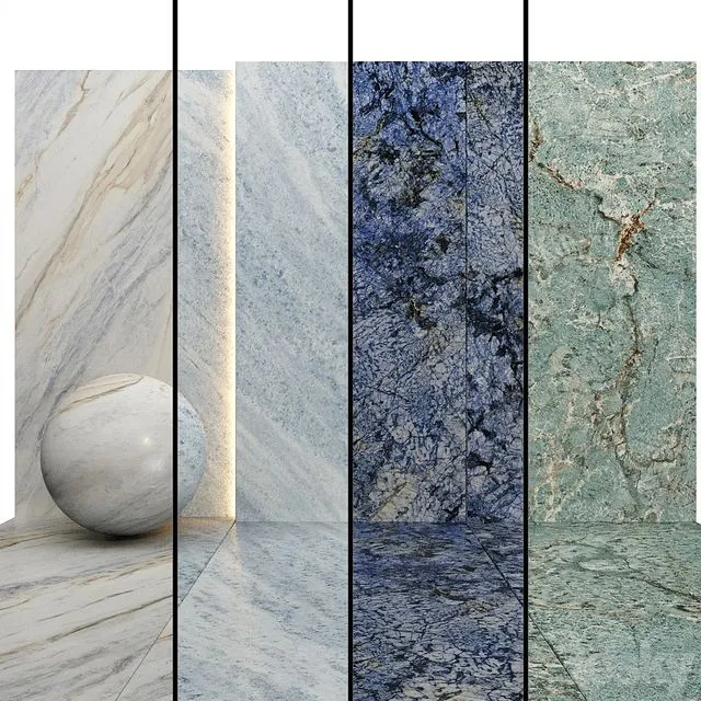 AY Slab Marble Set 016 3D Model