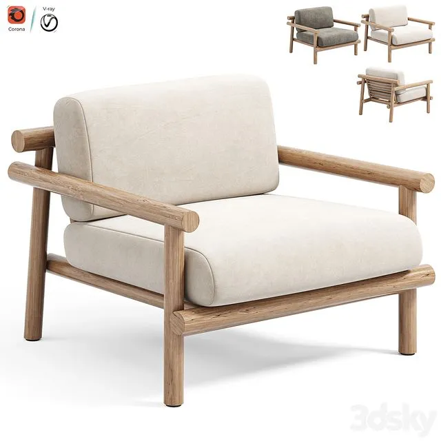 Ayana armchair by B&B Italia 3D Model