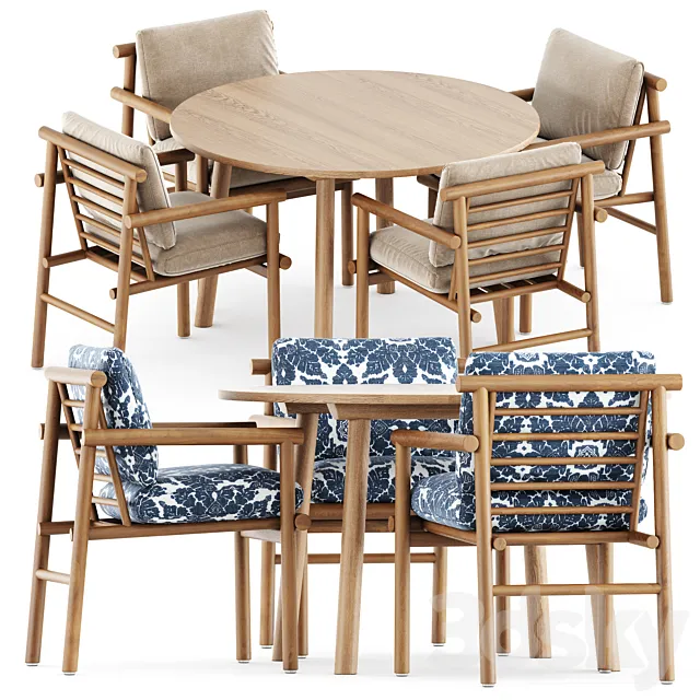 Ayana chair by Bebitalia and Taro Table by Fredericia 3D Model