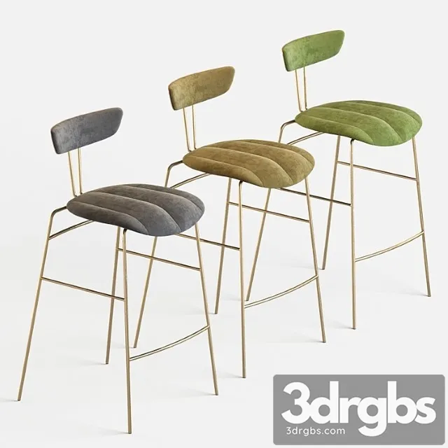 Ayla barstool 2 3D Model Free