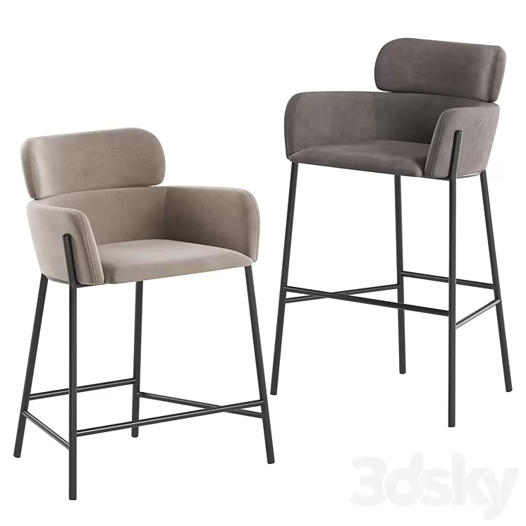 Azalea barstool 3D Model