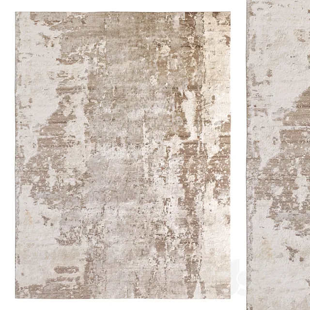 Azore Hand - Knotted silk Rug_657 3D Model