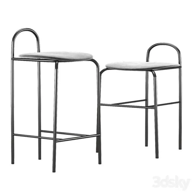 Azure Michelle Bar Stool 3D Model