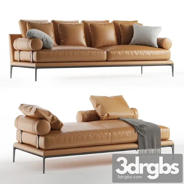 B B Italia Atoll Sofa Bench 3D Model Free