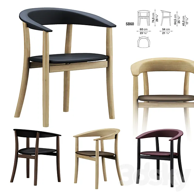 B & B Italia Belle Chair 3D Model