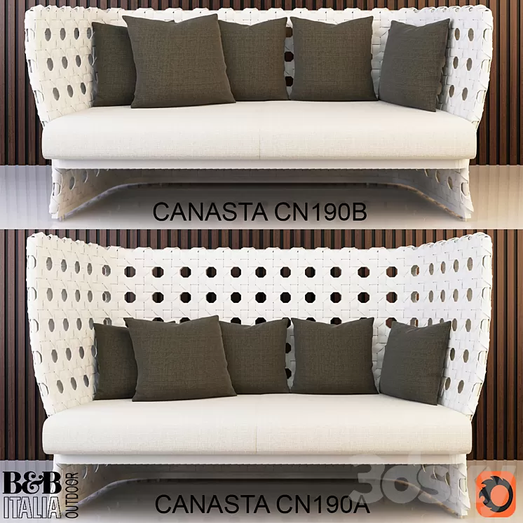 B & B Italia Canasta CN190A / CN190B 3D Model