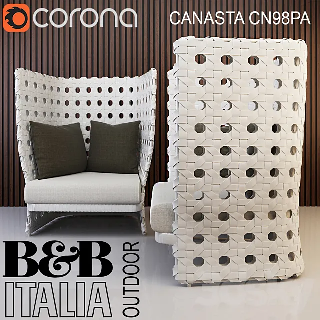 B & B Italia Canasta CN98PA 3D Model