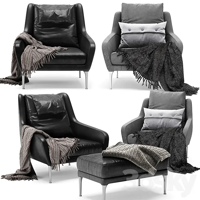 B & B Italia Edouard Armchair 3DModel