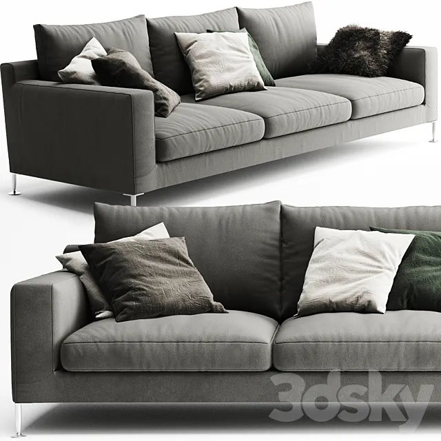 B & B Italia Harry 3 Seater Sofa 3D Model