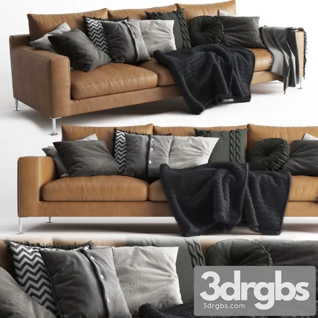 B & B Italia Harry Sofa Scandinavian 3D Model Free
