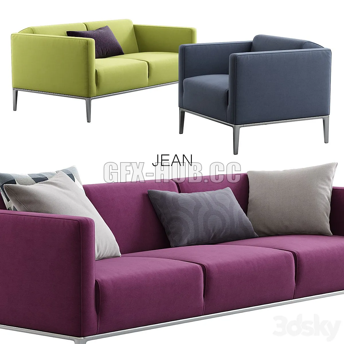 B & B Italia Jean 3D Model