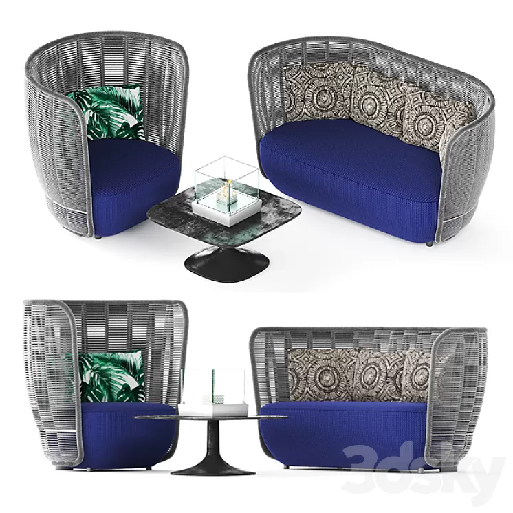 B & B Italia Outdoor - BAY 3D Model