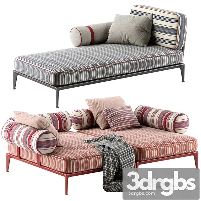 B & B Italia Ribes Sofa 2 3D Model Free