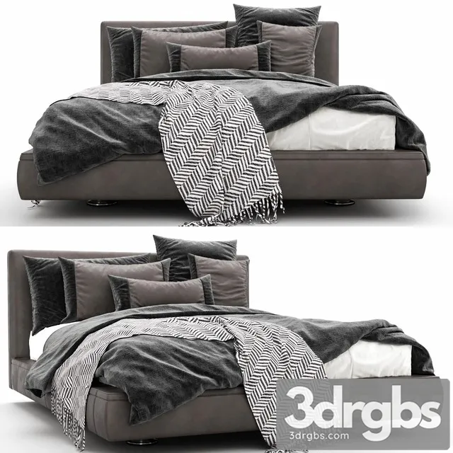 B & B Italia Richard Bed 01 3D Model Free