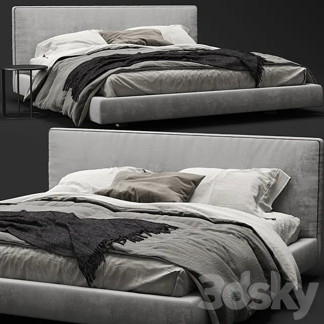 B & B Italia Richard Bed 3D Model