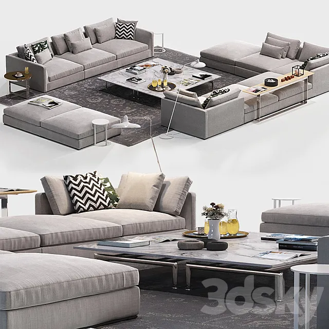 B & B Italia Richard sofa 3D Model