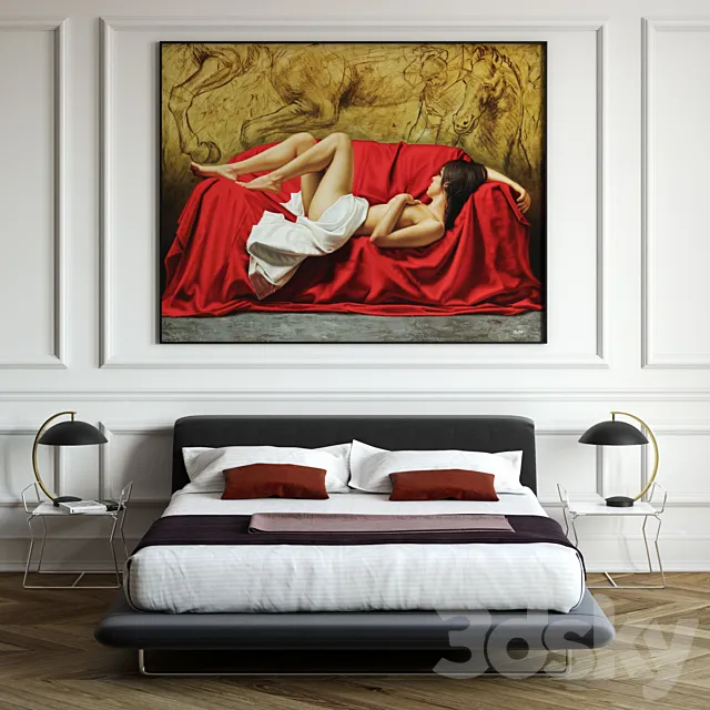 B & B ITALIA Siena bed 3D Model