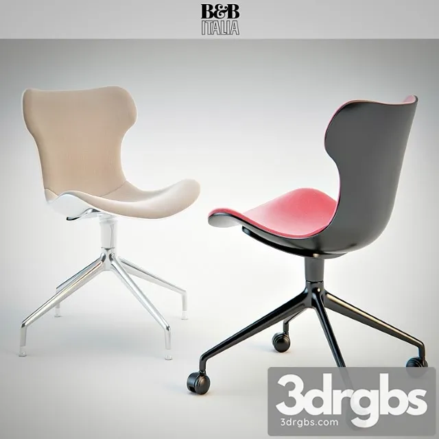 B B Italia Stul Papilio Shell Sh3 Sh4 3D Model Free