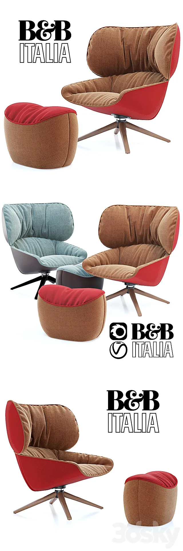 B & B Italia TABANO (Vray + Corona) 3DModel