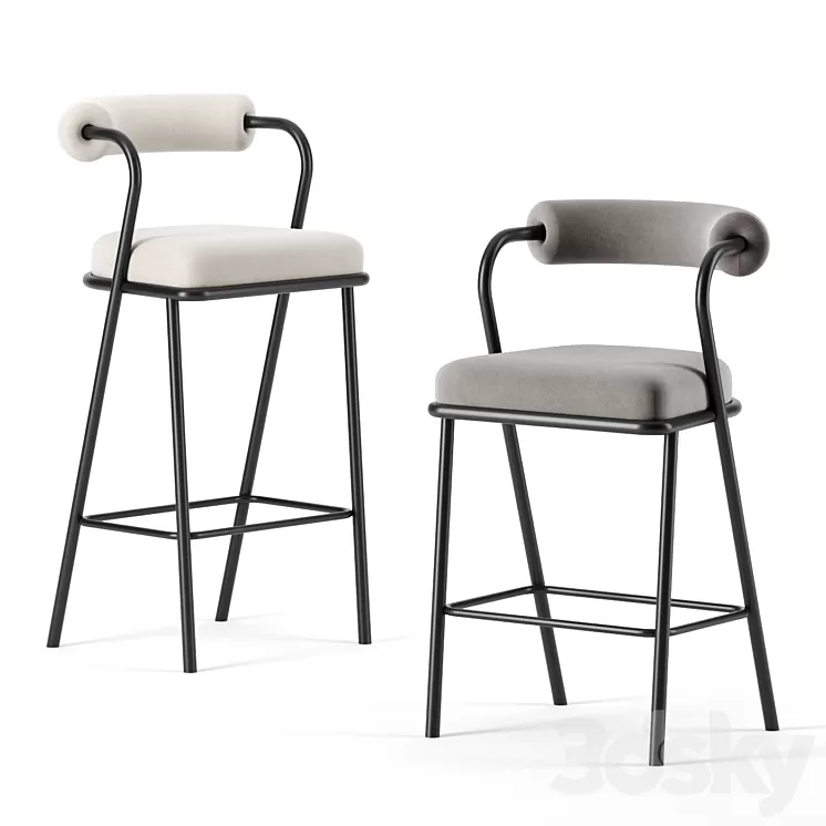 Baba barstool by My Home Collection 3D Model