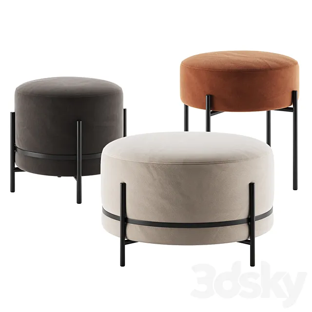 BaBa | Pouf by ISKU 3D Model