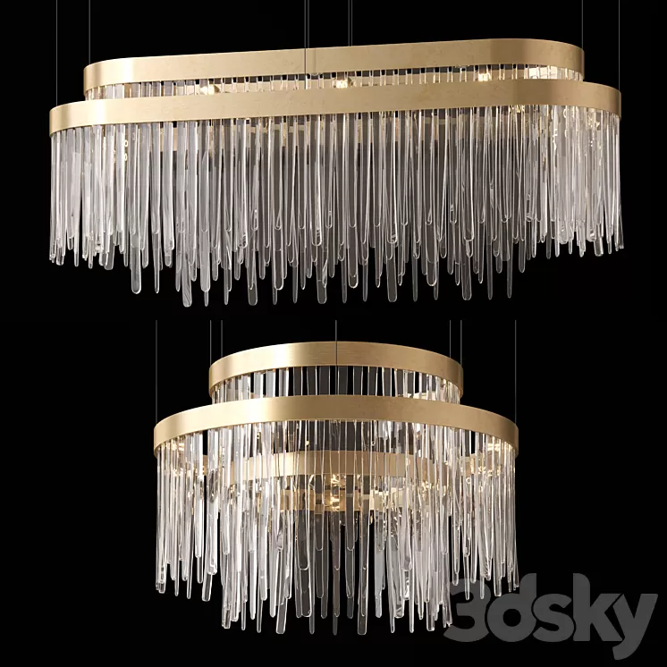 Babel Chandeliers by Luxxu 3D Model Free