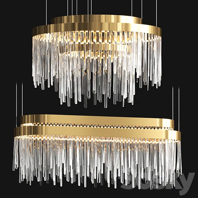 Babel Snooker Chandelier 3D Model