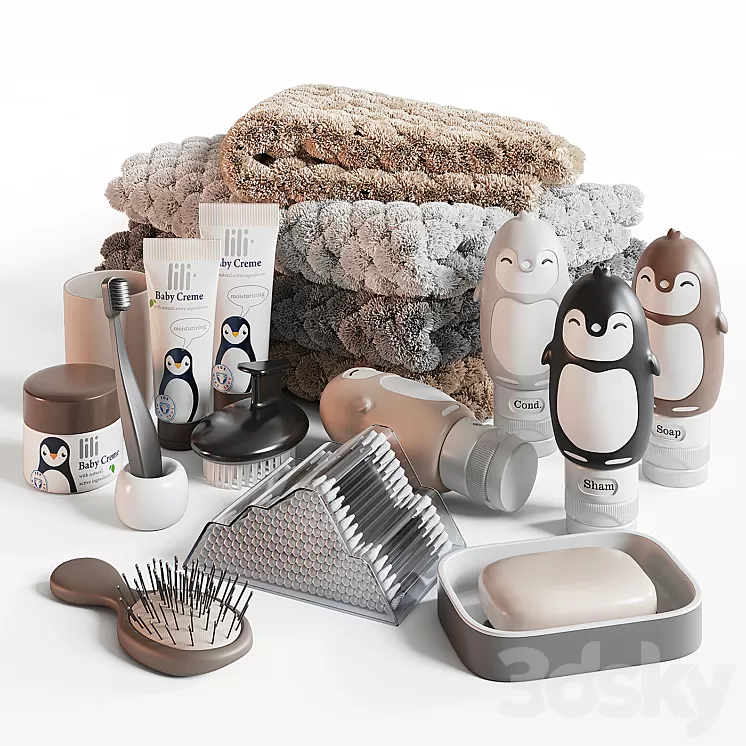 Baby bath set 004 3D Model