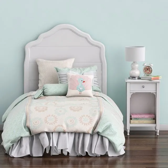Baby bed and nightstand Juliette Pottery barn kids 3D Model