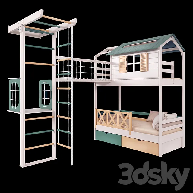 Baby bed and playground 3DModel