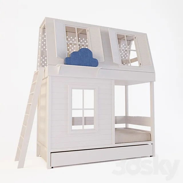 Baby bed: BukWood - Dream house. BookWood - Dream House 3DModel