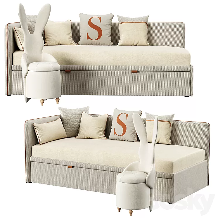 Baby bed Simple corner Manifesto 3D Model Free