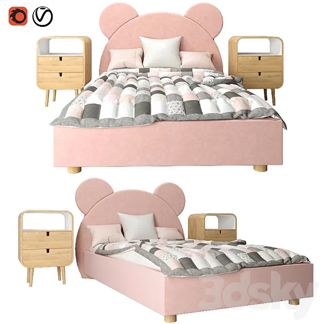 Baby bed Teddy 3DModel