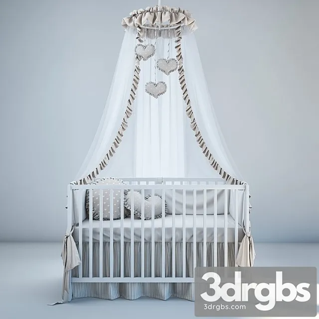 Baby Bedding and Bed Ikea 3D Model Free