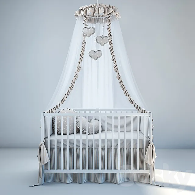 Baby bedding and bed IKEA 3DModel