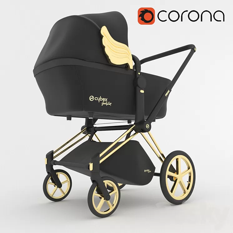 Baby Carriage Cybex Priam by Jeremy Scott 3D Model