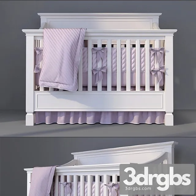 Baby Cot Pottery Barn Larkin 3D Model Free