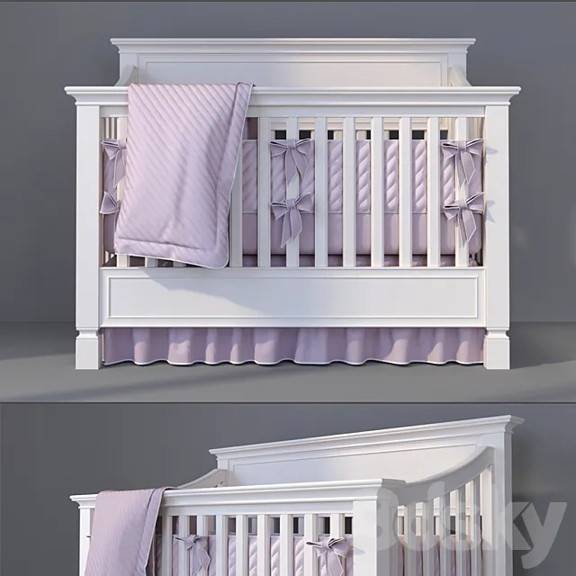 Baby cot Pottery Barn Larkin 3D Model