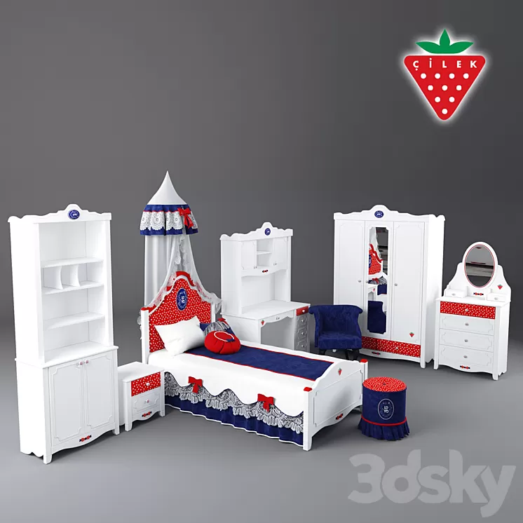 baby furniture Cilek Series Strawberry 3D Model