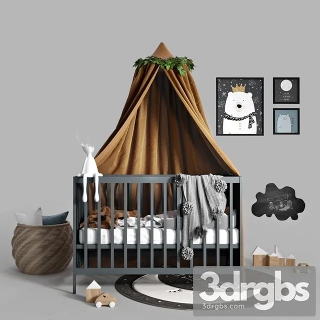 Baby Room Set 08 3D Model Free