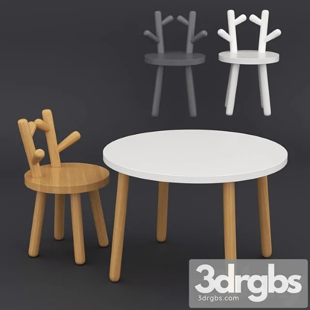 Baby Set 1 4 3D Model Free