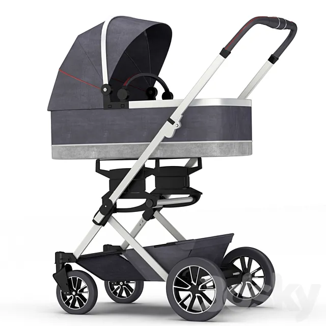 baby stroller Mercedes-benz 3D Model