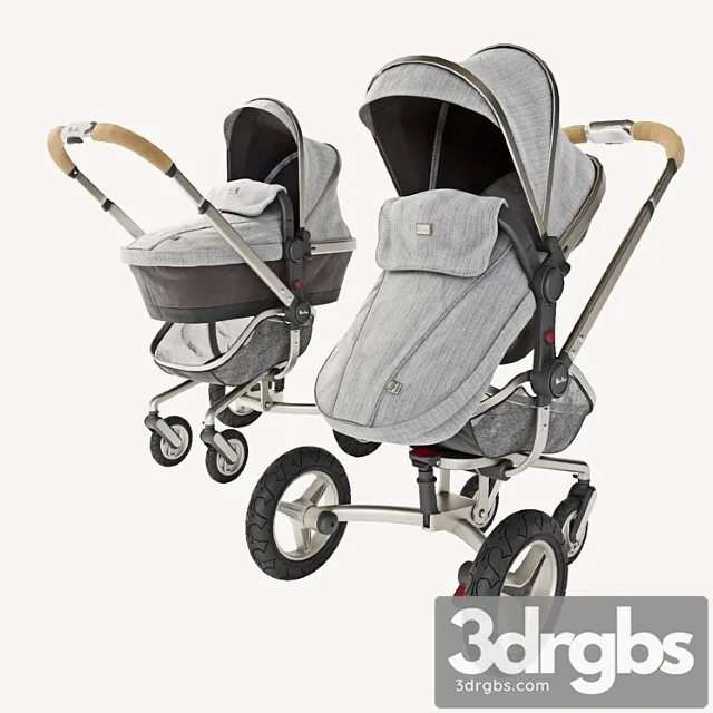 Baby Stroller Silver Cross Surf Timeless 3D Model Free