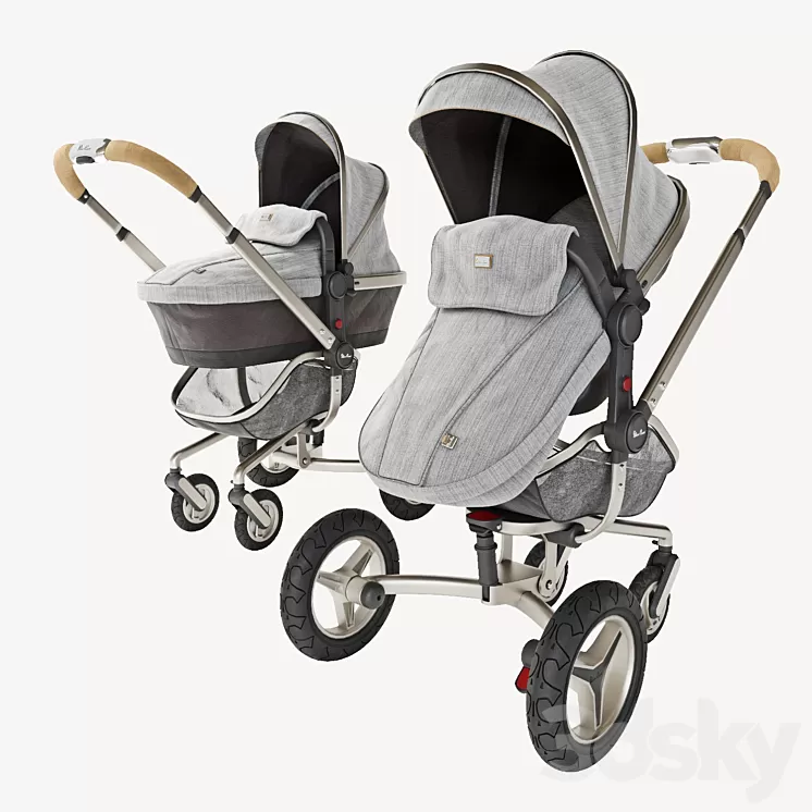 Baby stroller Silver Cross Surf Timeless 3D Model