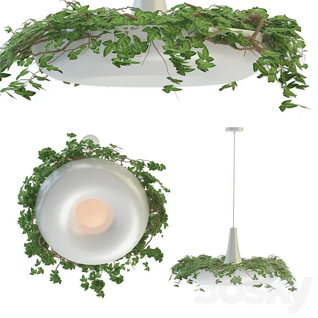 Babylon Light Hanging Lamp Planter 3D Model