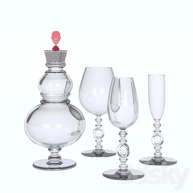 Baccarat L'Ivresse des Bois Carafe Bouchon 3DModel
